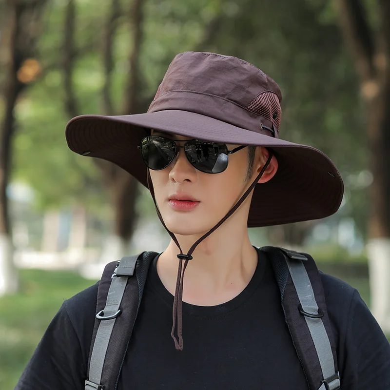 Summer sunshade outdoor fishing cap hat sunscreen UV protection breathable bucket hat