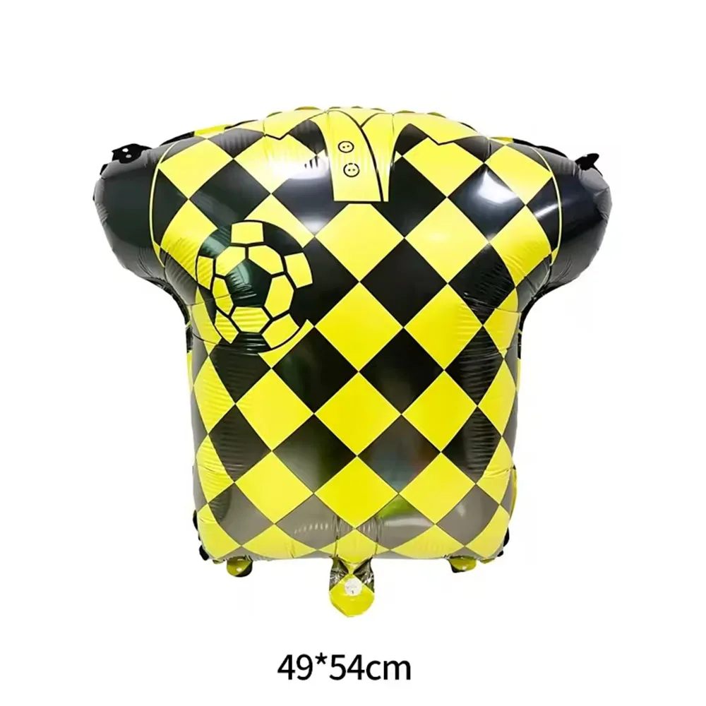 2026 FootballWorld Thick Durable Aluminum Foil Soccer Jersey Shape Balloon Bar Euro Cup Football Night Decor Setup