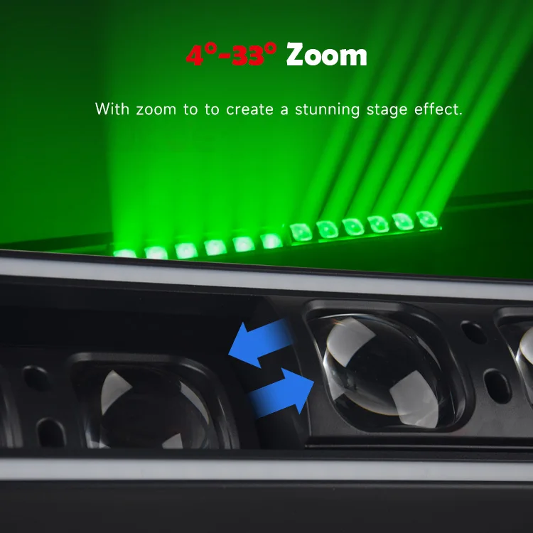 Dj Professional Stage Lighting Dmx RDM RGBW 1240 12x40W LED Zoom Wash Strobe Pixel Beam Bar Moving Head Light