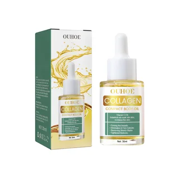 Private Label Collagen Enhances Reduce Wrinkles Firming Lifting the Skin Body Slimming Massage Oil Slimming Body Serum Oil