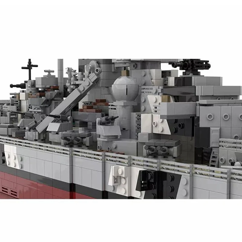 Goldmoc Bismarck Battleship Cruiser Model Military Army Bricks Building Block Toy Ww2 Moc29408