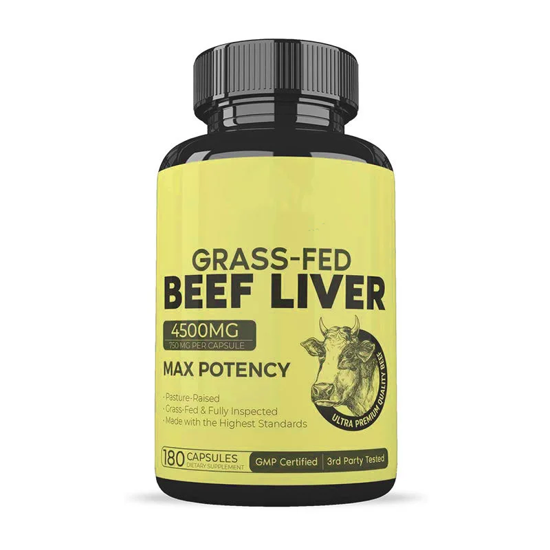 Private Label Beef Liver Capsules Natural Iron Vitamin A,B12 For Energy