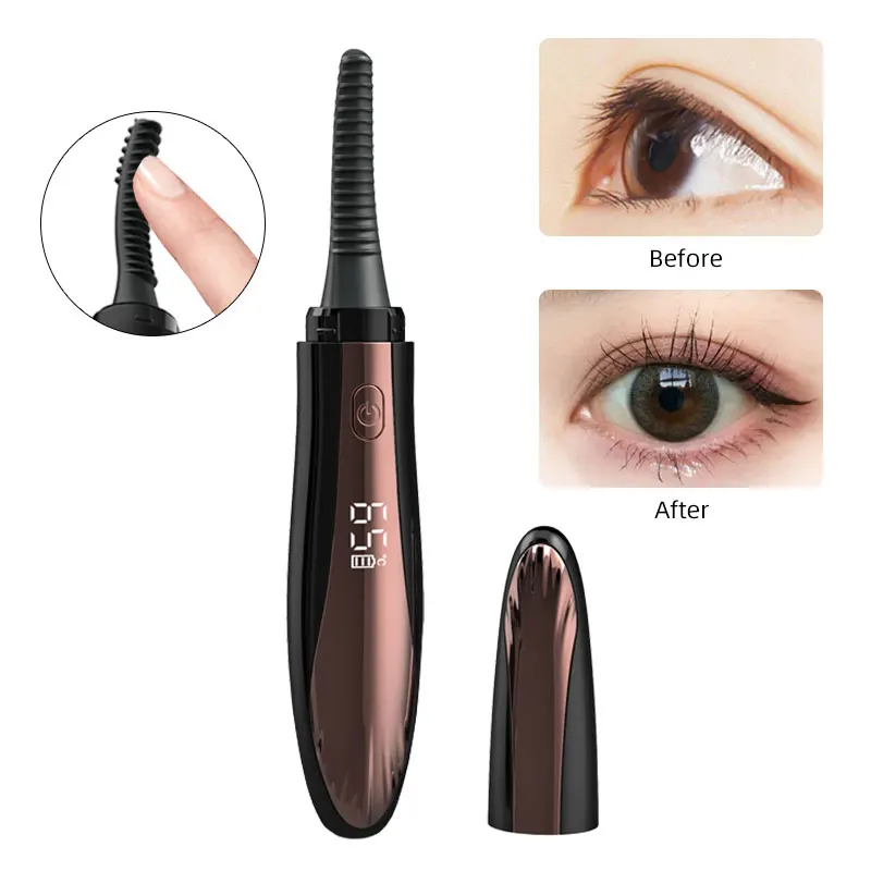 Оптовая Продажа пользовательских практичных золотых перезаряжаемых нагреваемых бигуди для ресниц