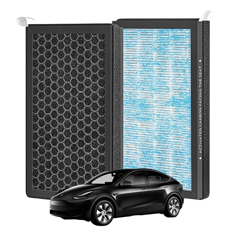 China Manufacturer Cabin Air Filter Replacement for Tesla Model 3/Y with Activated Carbon, HEPA Air Intake Filter Accessories