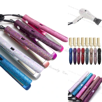 Gubebeauty AMZ hot mini straightener electric hot comb rhinestone electric hair curler straightener for curler with FCC&CE