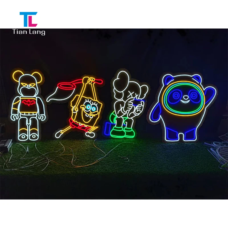 ネオン mic.key マウス カートゥーン ヒーロー ネオンサイン インテリア 手作りネオンサイン ゲームルーム装飾 パーソナライズドギフト