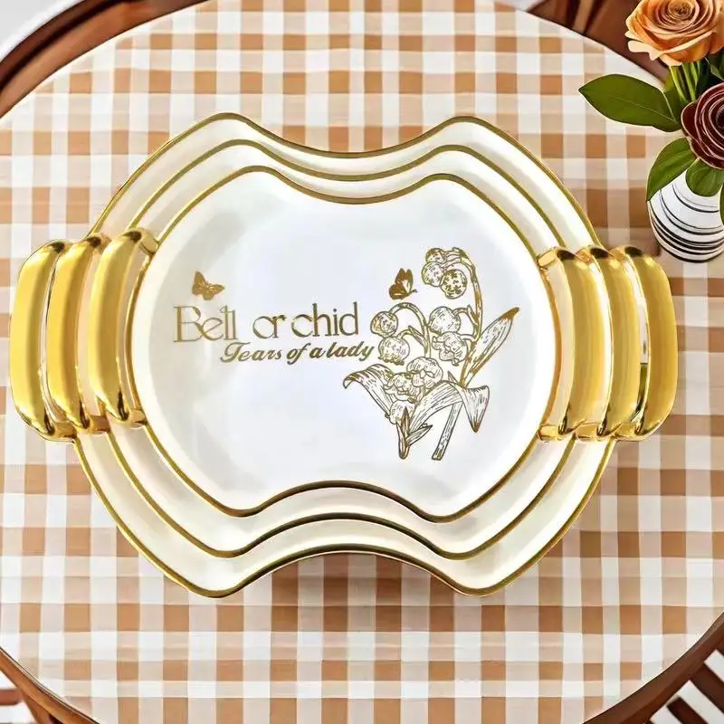 Hot Sale Exquisite Butterfly Shape Plastic Fruit Serving Trays Set