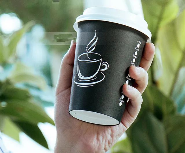 Manufacturer Take away Paper Cup Double Wall Custom Printed Hot Drinking Tea Disposable Paper Cup