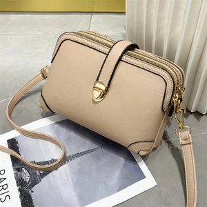 Minissimi Free Sample Pu Solid Color Trendy Crossbody Tas Sling Style Mini Bag High Quality Crossbody Bags for Women