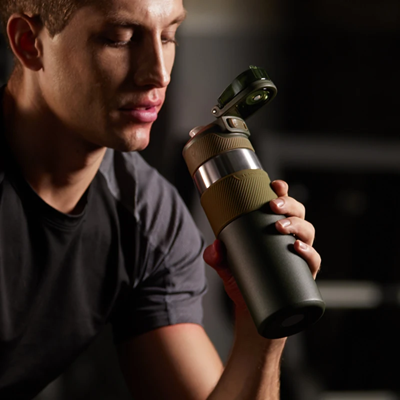 OEM Custom Color Personalized TKK 600ml Leak Proof Stainless Steel Water Bottle with Straw