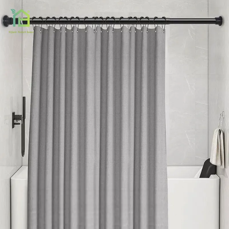 Famous metal cheap curtains rods wholesale adjustable closet hanger rod bathroom punch free extendable shower curtain poles