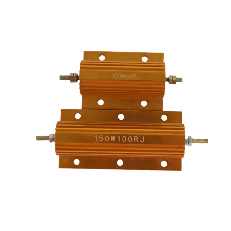 suitable for cooling plate installation  250W  Gold Aluminum Housed Wirewound Resistors