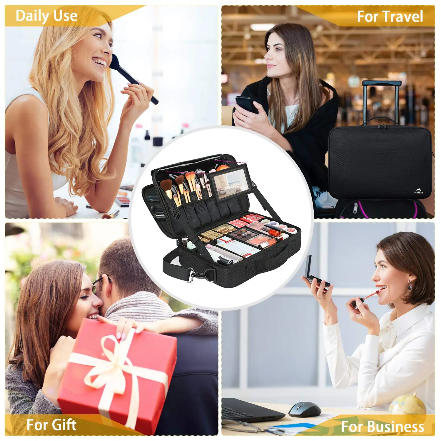 Chinshwehaw 6er Set Wasserdichte Make-up-Taschen Aus Segeltuch – Mini-Organizer Für Schmuck & Kosmetik