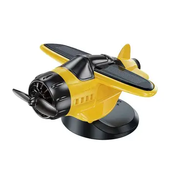New Creative Solar Powered Airplane Ornament for Car Rotating Airplane Decoration That Swings Like an Air Freshener