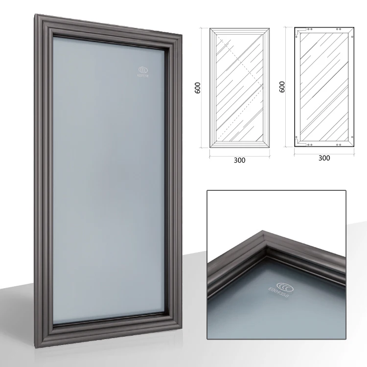 6063 T5 T6 Powder Coated Aluminum Extrusion Profiles Modern Minimalist Luxury Modular Custom Metal Frames for Cabinet Doors