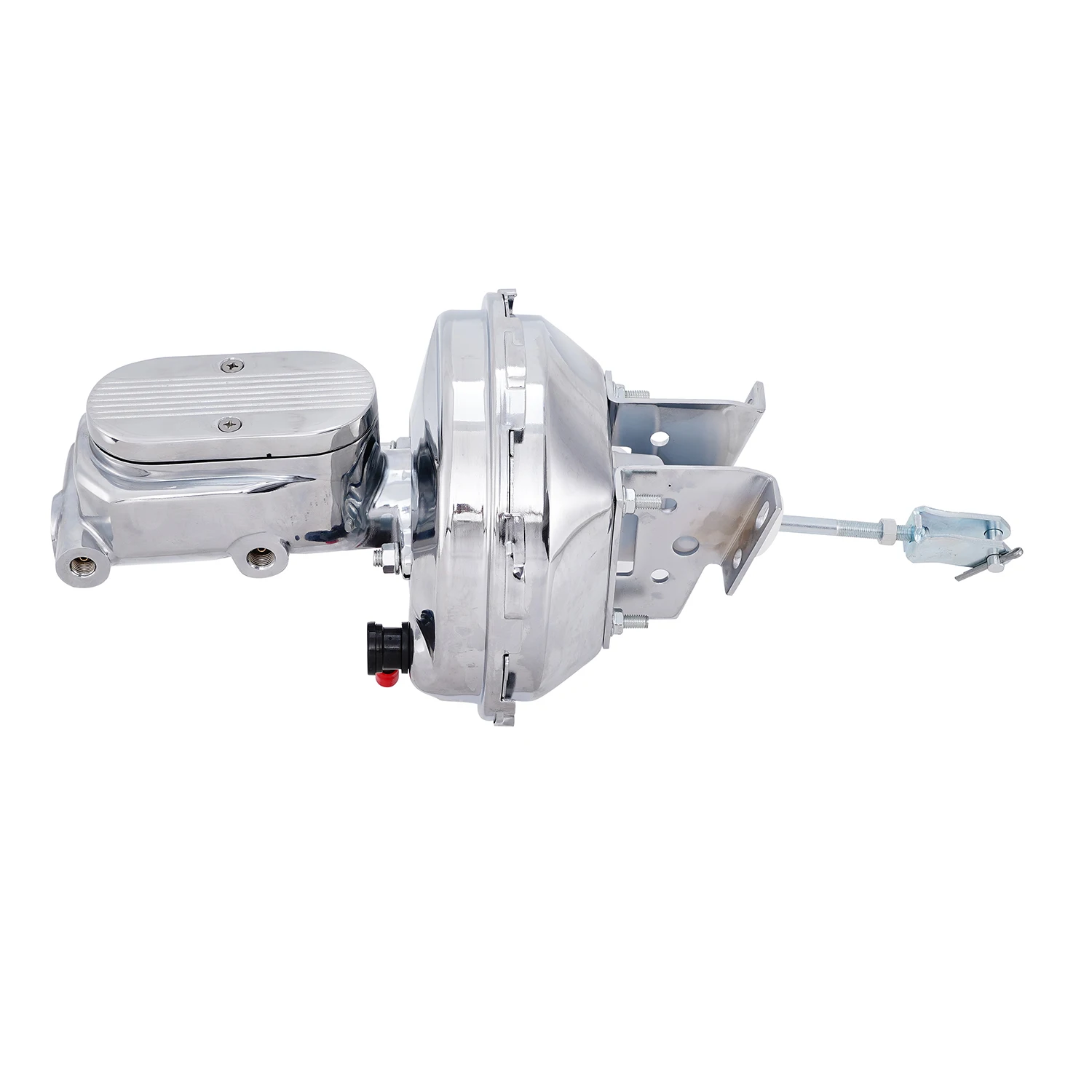 Chrome 9" Single  Power Brake Booster W/ Milled Master Cylinder for 1964-72 Chevy A-Body for GM