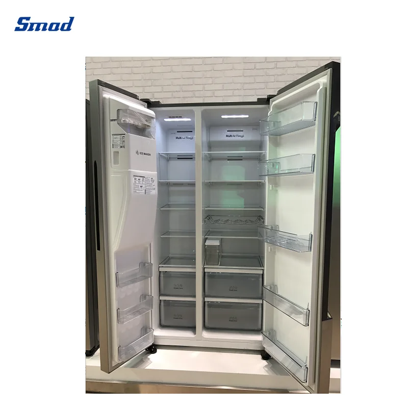 Double Door Upright American Fridge Freezer Sidebyside 535liter