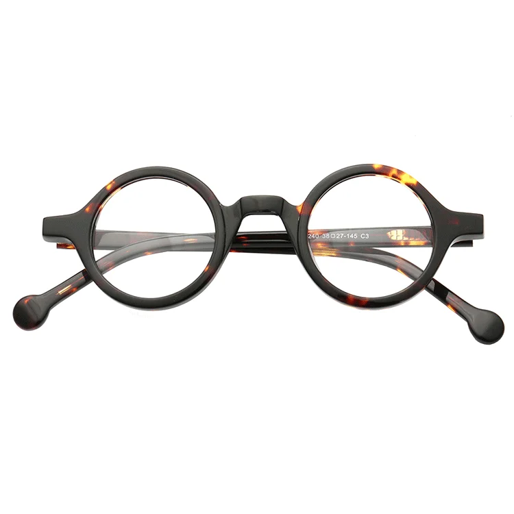 Antique Eyeglasses 90s Reading Glasses Plastic Round Reading