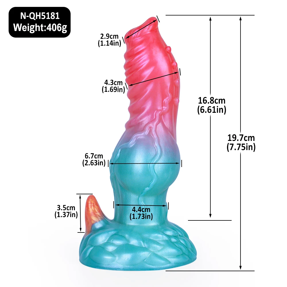 NNSX Monster Dildo Two Color Big Knot Dog Dildo Liquid Silicone Hand Free Dildo Anal Plugs Sex Toys for Adult Gay alien Cock