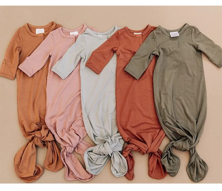 ins solid color cotton baby sleep bag for kids 0-3m soft 5