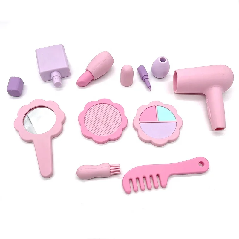 New Silicone Makeup Toys for Girl, Girls Pretend Beauty Makeup Set Toys,  Big Beauty Hairdressing Set
