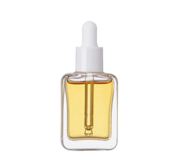 Hot sale 30ml  clear frosted essential oil serum glass dropper bottle