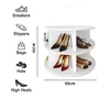 Style a 2-tier rotating shoe rack