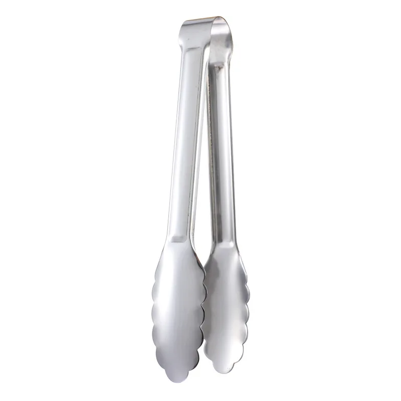 9-12 Inch Stainless Steel Kitchen Cooking Tongs Metal Serving Salad Clipe De Pao Utensils Clip for BBQ Outdoor Picnic