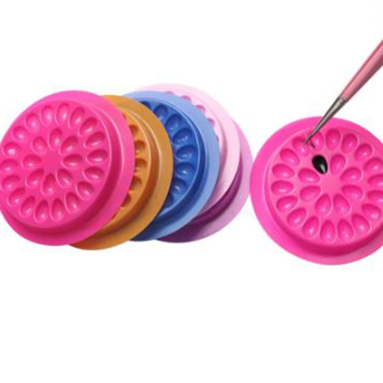 Оптовая продажа многоцветный одноразовый пластиковый поднос для клея ресниц с белой основой