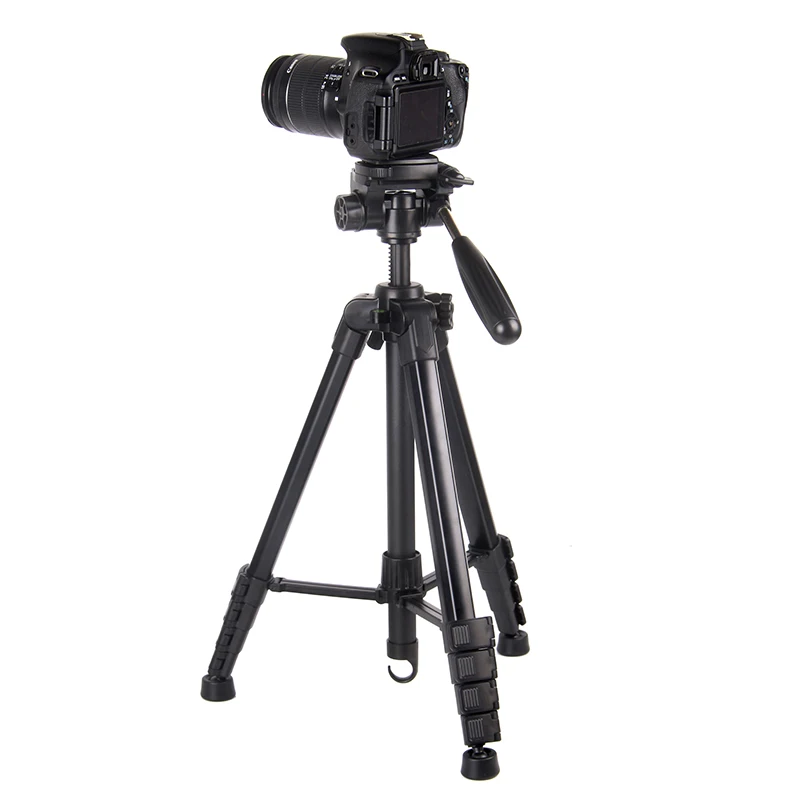 3方向パンチルトヘッド、伸縮式1700mm、携帯電話/一眼レフカメラ用三脚 