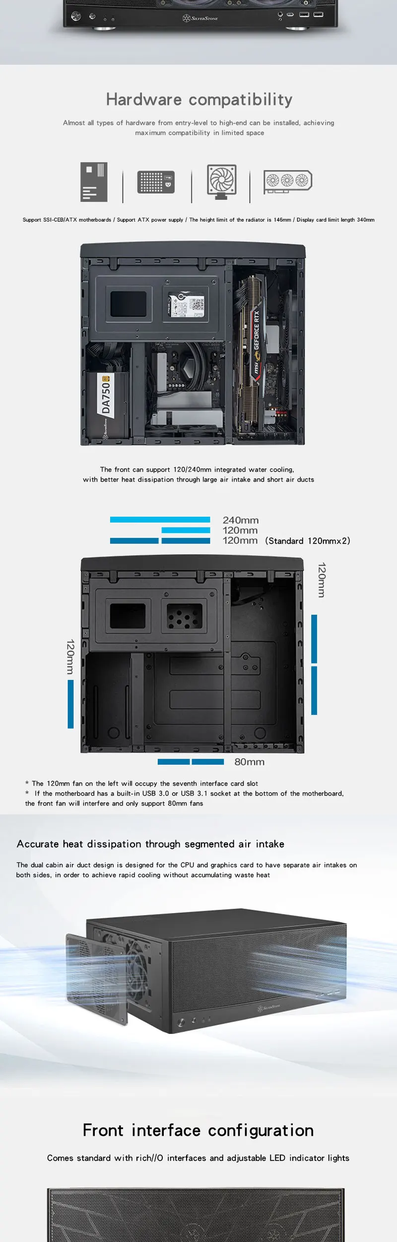 Silverstone Grandia GD11 Full Tower ATX Gaming Case - Sleek Aluminum ...