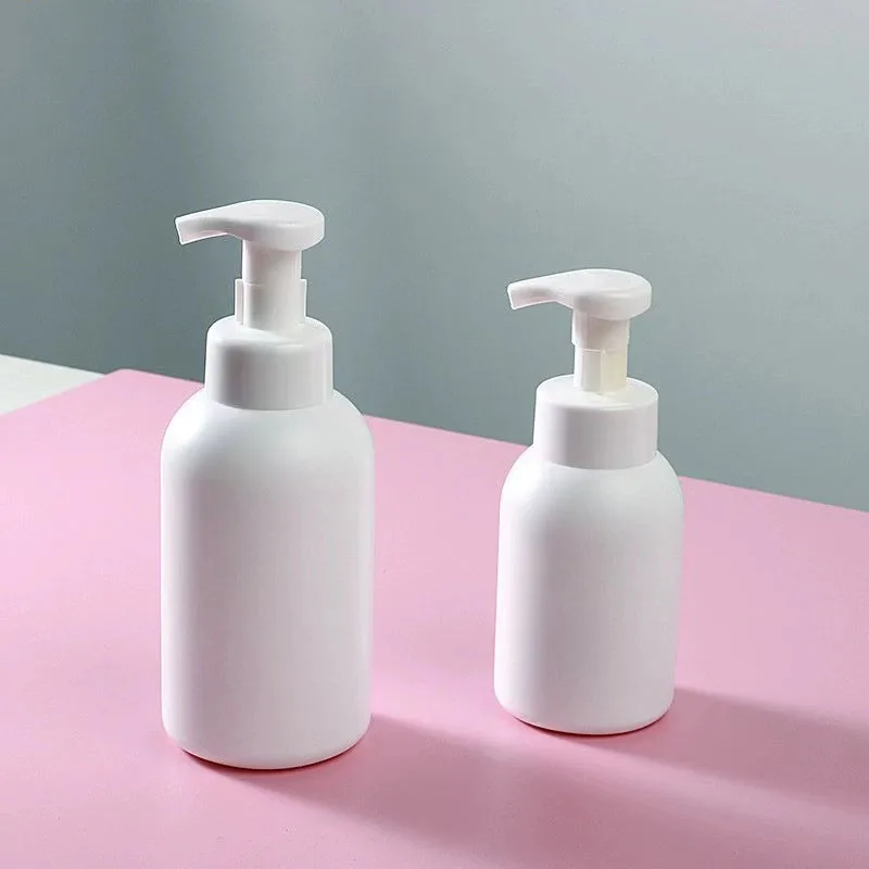 Support Custom Plastic HDPE 300ml 500ml Shampoo Shower Gel Foam Bottle Soft Touch