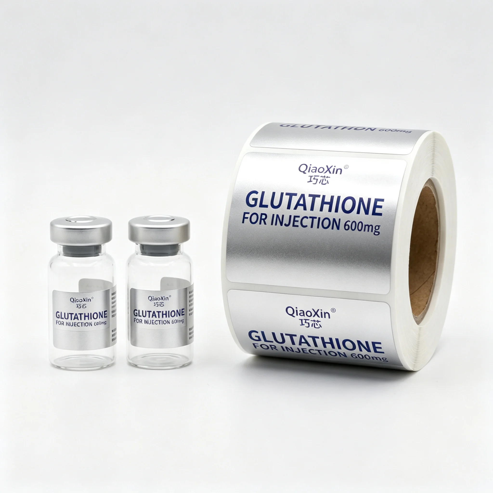 Custom Silver Dragon Matte 5ml/10ml/20ml Vial Stickers for Refrigerated  Injection & Medical Raw Material Packing