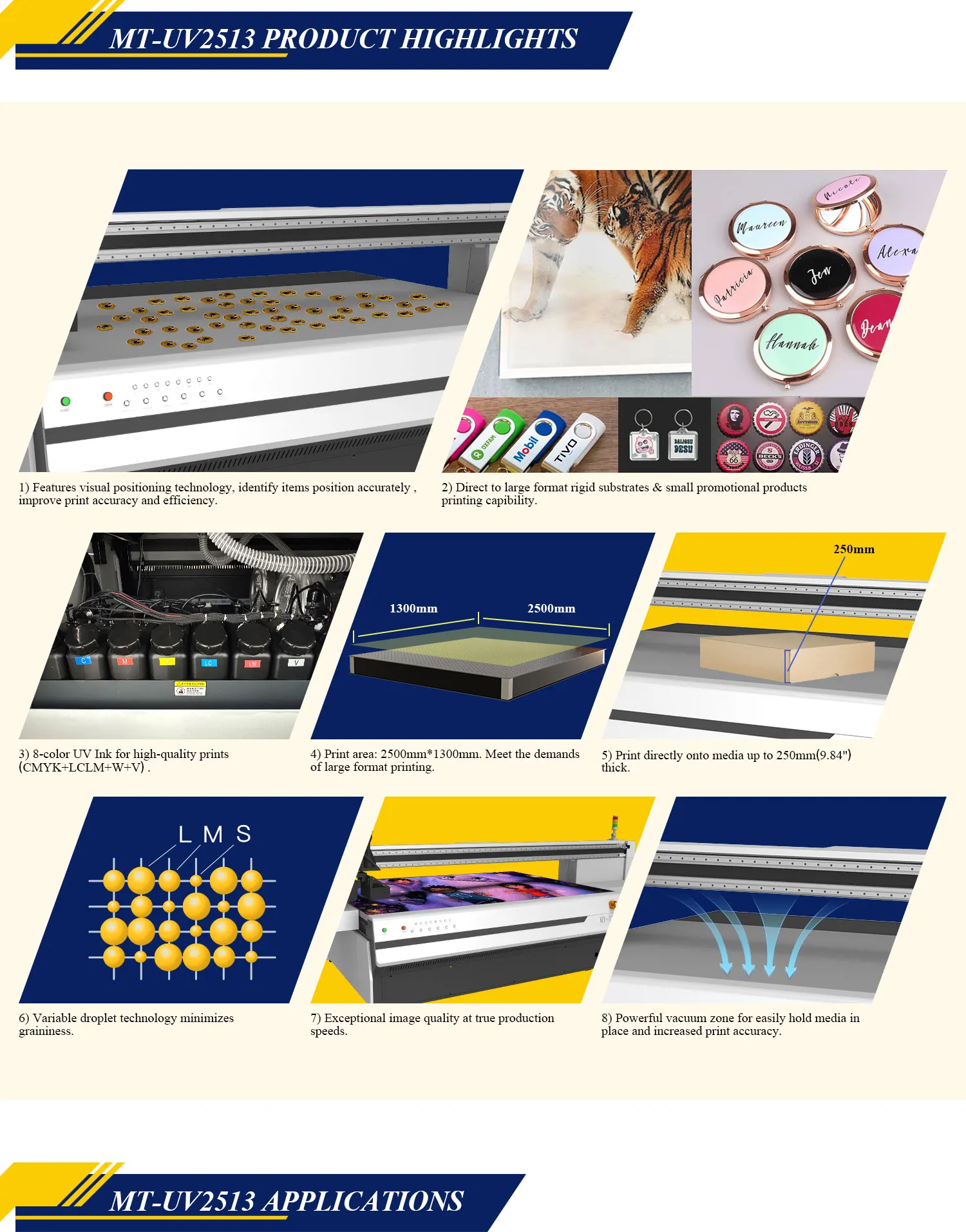 MT Refretonic Mtutech UV Flatbed Printer for Signs Printing