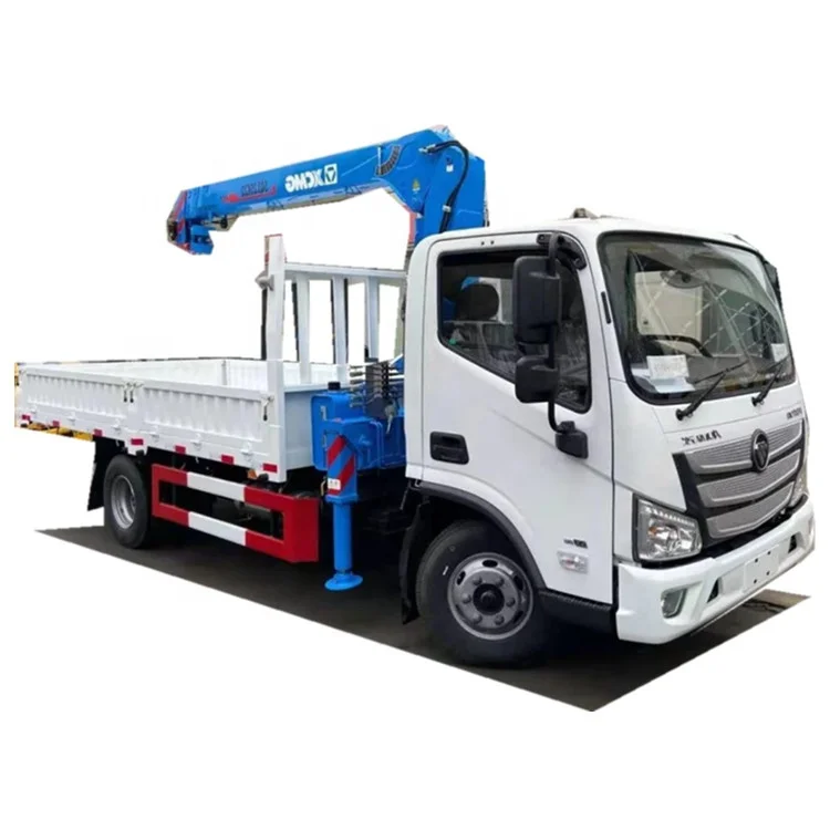 FOTON Aumark Hydraulic Telescopic 4x2 Customized Cargo Van Lorry Vehicle GCC Certificate 8MT 10MT  Lift Arm Crane Truck