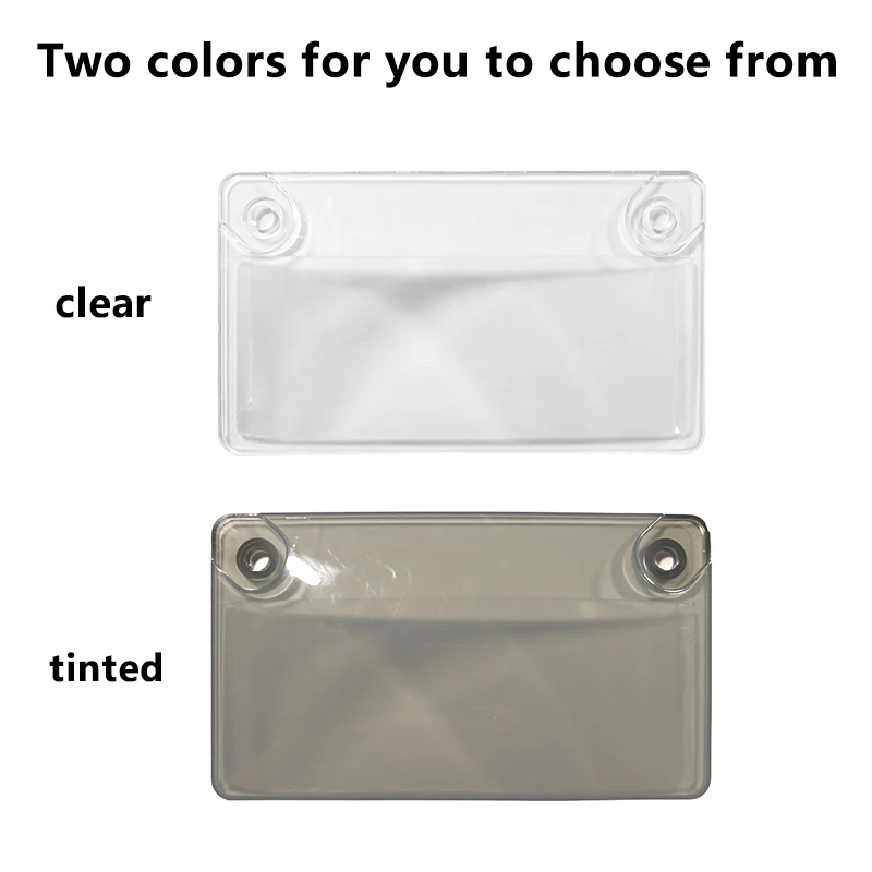 Motorcycle Bubble Tinted License Plate Cover Tag Frame for US Car License details