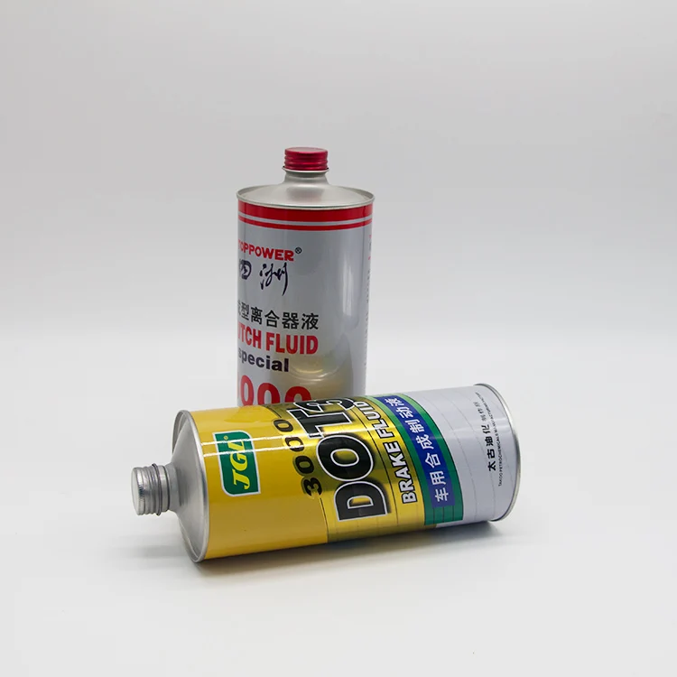 Factory Price 250ml 500ml 1L Cone Top Metal Can Clutch Fluid Round Empty Tin Can