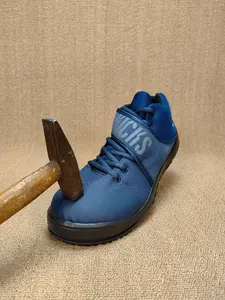 China Single Foreign Trade Men's Anti-smashing Safety Shoes Mesh Breathable Non-stuffy Anti-slip Wear-resistant Foot Shoes