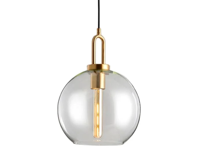 新品餐厅装饰玻璃挂灯现代廉价圆形手吹玻璃吊灯