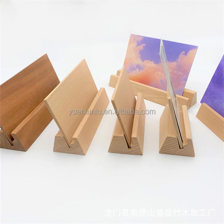 Wood Business Card Holder Photo Picture Table Menu Holder Displays