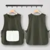 Toalla de mano verde oscuro, estilo chaleco pequeño de tela Oxford.