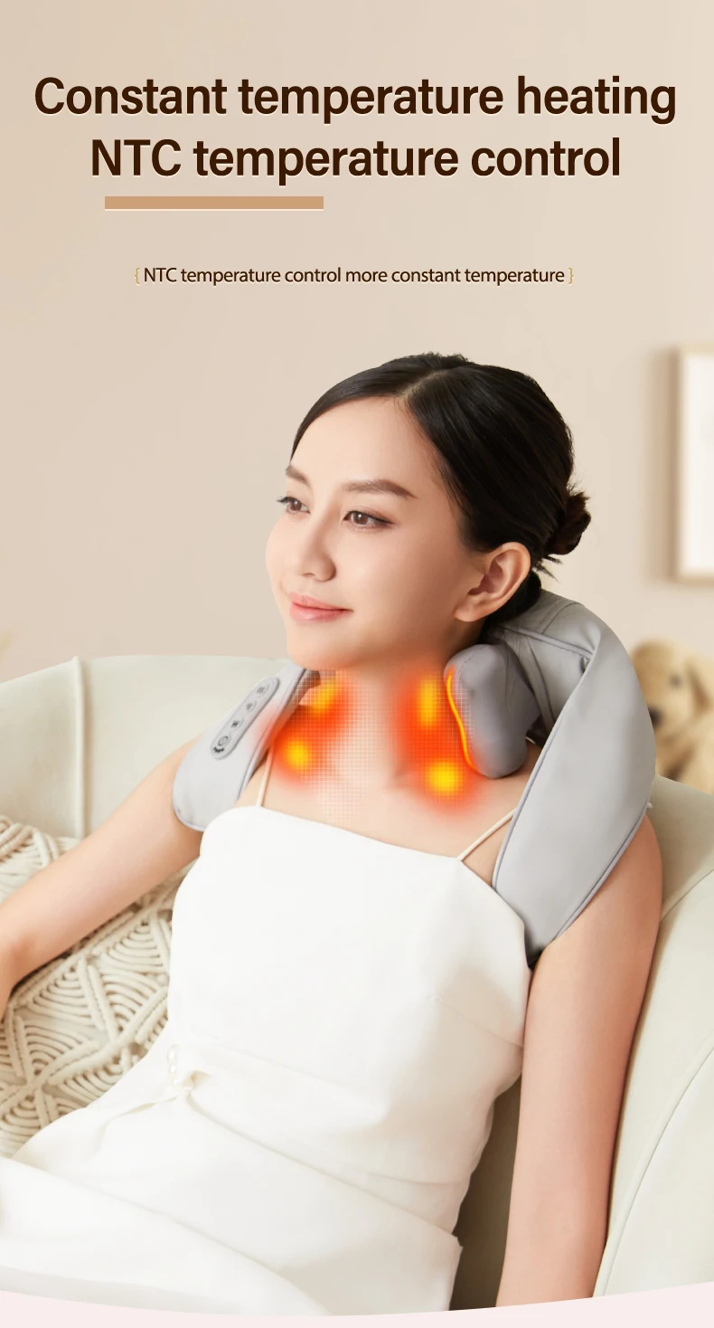 Deep Kneading Neck Handshaped Massager Wireless Shiatsu Electric
