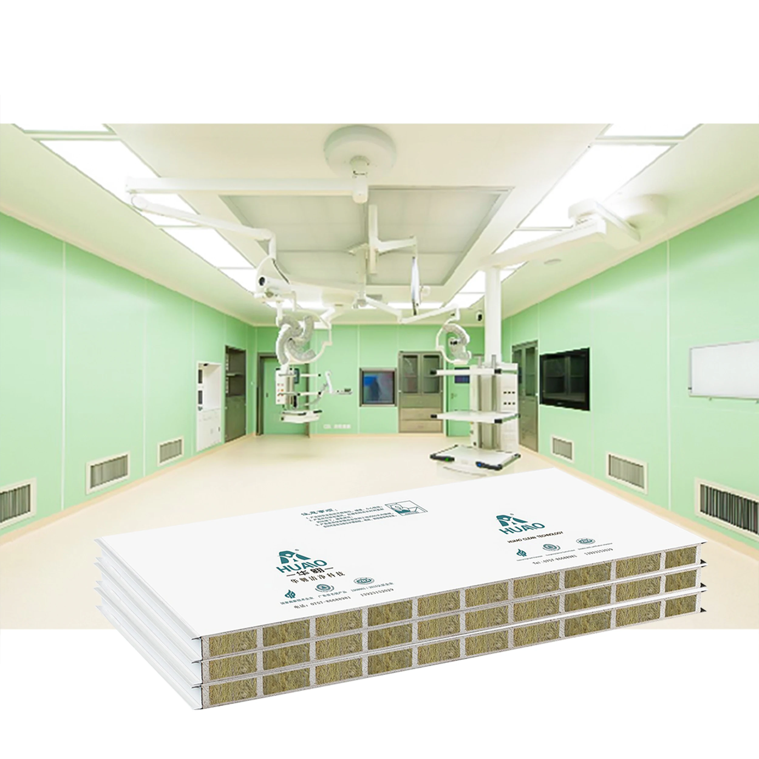 GMP mgo rock wool fireproof wall panel Clean Room sandwich wall panel Electronics Cleanroom Panel