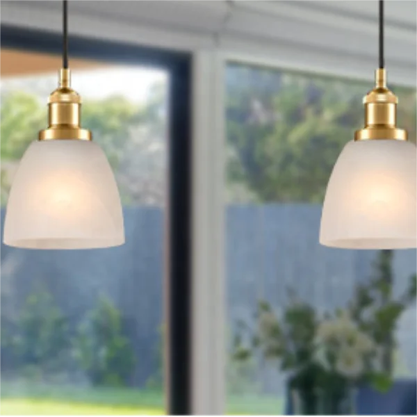 Bell Shaped Alabaster Glass Lamp Shade Modern Japanese Ceiling Lamp Replacement Glass Lampshade for Home Lighting Fixture