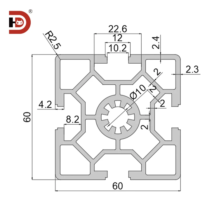 product 6060 industrial extrusion aluminum profile heavy equipment aluminum profile aluminum alloy square tube production line-4