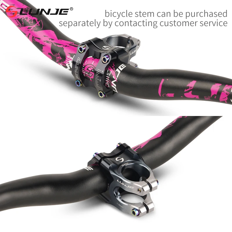 LUNJE Swallow Handle Emtb Colorful Rainbow Handlebar Lift Height 35mm Caliber 31.8 * 720/780mm Multicolor Bicycle Handlebar