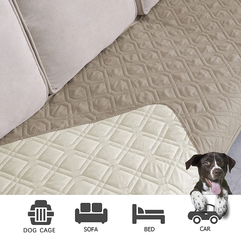 Luxury  Waterproof Quilting Collapsible Pet Mats Blanket Sofa Bed Removable Cover Slipcover Couch Cover for dog pet factory