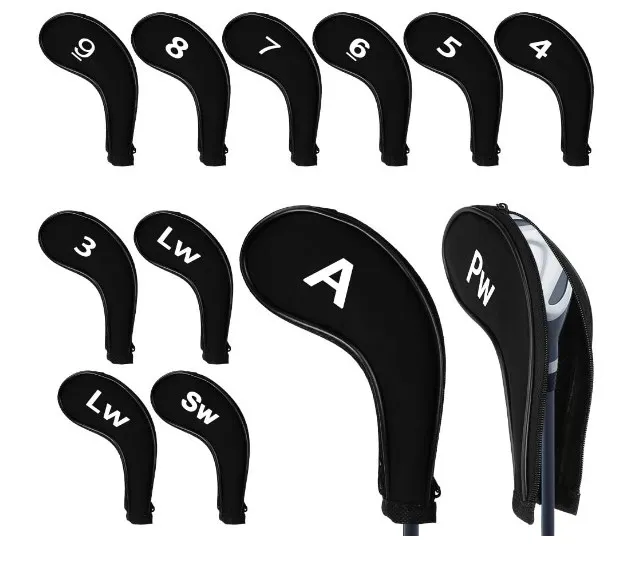 12pcs Zippered Golf Wedge Iron Covers With Long Neck Buy Zippered