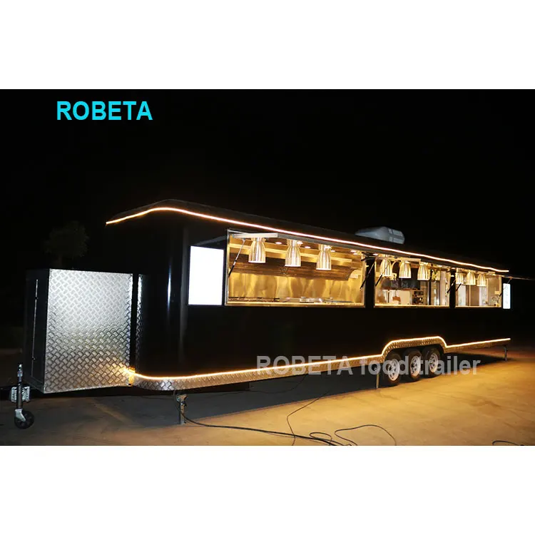 Newest Custom Food Trailer Mobile Fast Food Truck Kitchen Hot Dog Car Fast Food Car Usa