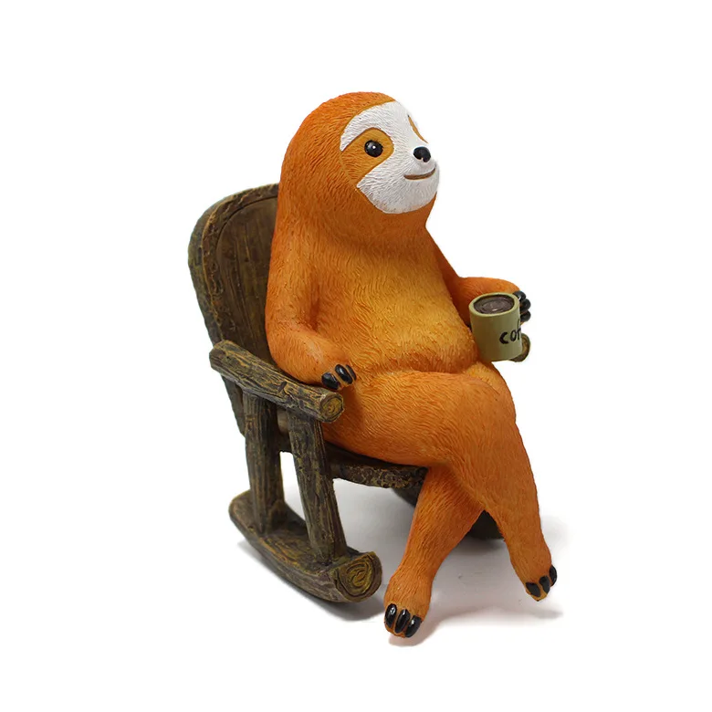 Garden Sloth Statue – Resin Animal Ornament For Outdoor Yard, Terrace, Balcony Decor
